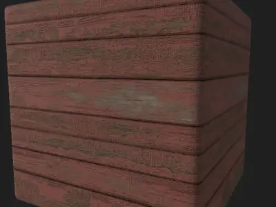 Wooden Planks Painted Dirty - Substance Texture
