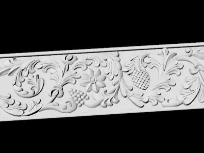 Central decor ornament for furniture 3D model 751