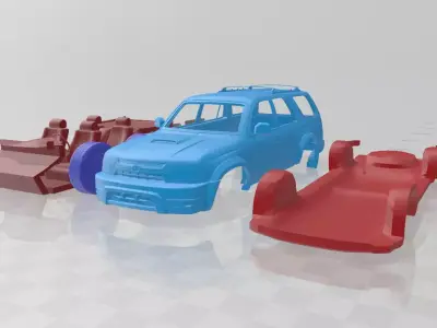 Toyota 4Runner 1999 - Separate Parts STL Model 3D print model