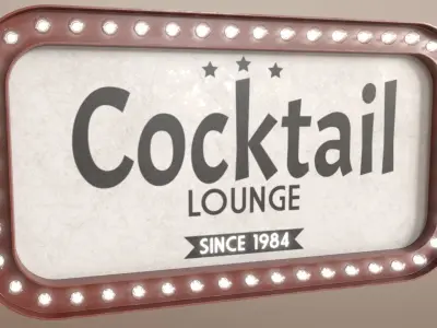 The Cocktail Lounge sign 3D model