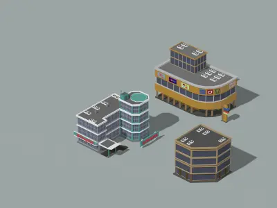 Megapolis set garage 3D model