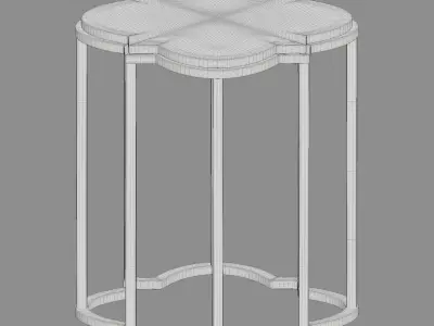  Quatrefoil accent table 3D model