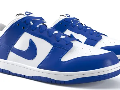 Nike Dunk Low varsity royal PBR Low-poly 3D model