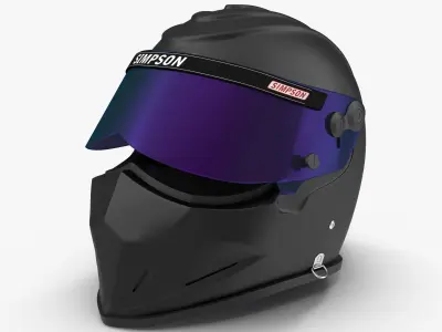 Simpson Diamondback Black Low-poly 3D model