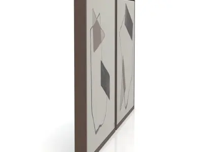 Lacadie Canvas Wall Art Renwil PBR 3D model