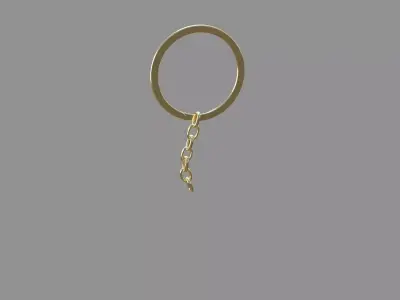 keychain golden 3D model