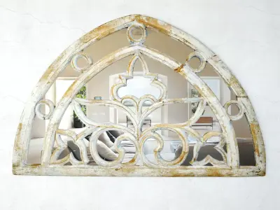 Vintage Arch Transom Mirror 3D model