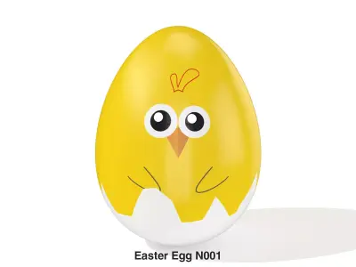 Easter egg N001 Low-poly 3D model