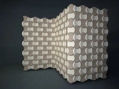 06 3DECOR PATTERN WALL Low-poly 3D model