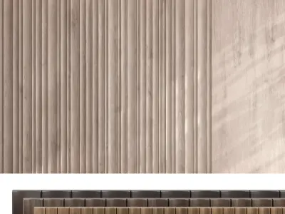 Wood panel set v07 3D model