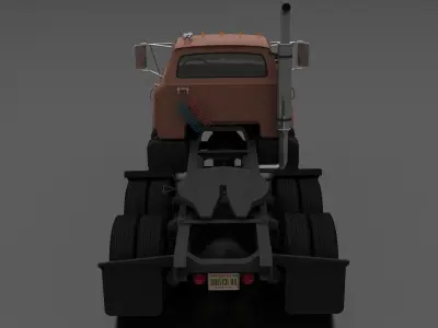 N-Series NT-950-D Semi Truck 1963 Low-poly 3D model