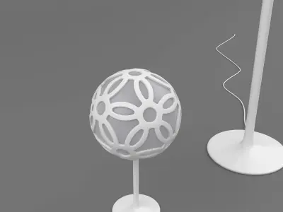 Lamp Set round 3D model