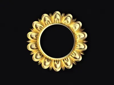 Central decor ornament for furniture 3D model 303