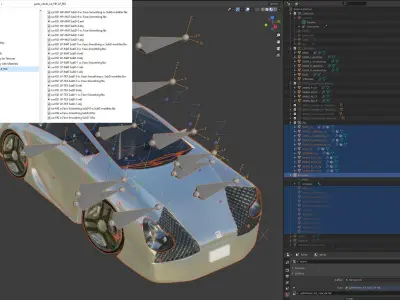 CONCEPT car R21 flying vehicle 3D model