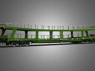 Car Transporter Wagon 3D model