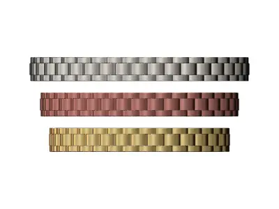 Watch link pattern cuff bracelet 3D print model