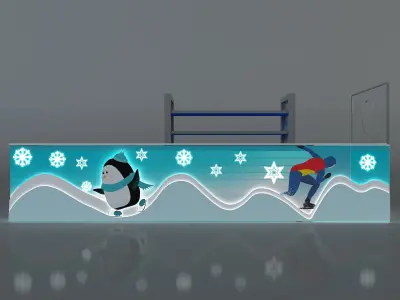 kiosk for ice skating equipment and supplies a657b 3D model