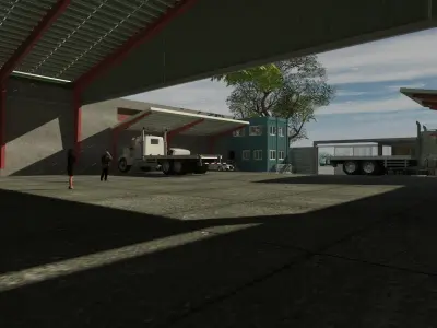 Innovative Warehouse Low-poly 3D model