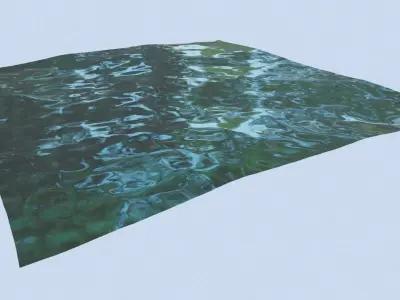 VR PBR ENVIRONMENT ASSET REALISTIC WATER 3D MODEL FREE  Free low-poly 3D model