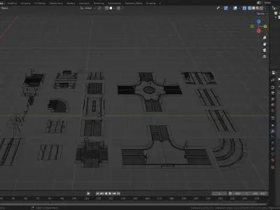 City Road Pack Free low-poly 3D model