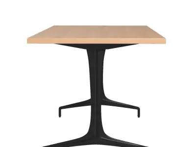 Edge Mount Locking Casters Serif Table 3D model