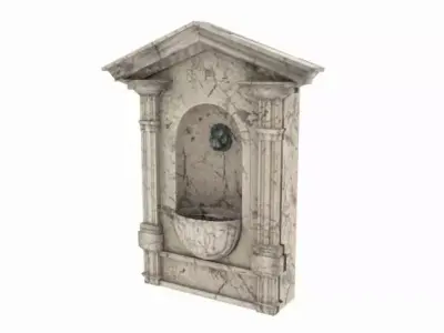 roman fountain Low-poly 3D model