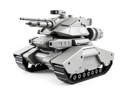 Futuristic Tank Model Pack with Detailed Armor Design Low-poly 3D model