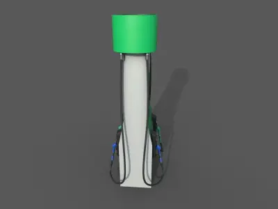 Gas Pump Realtime Low-poly 3D model