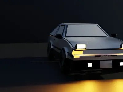 AE86 car 3D model