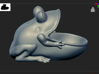 Porcelain Frog 3D print model