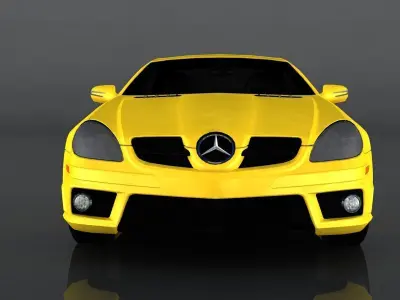 Mercedes-Benz SLK 55 AMG 2008 Low-poly 3D model