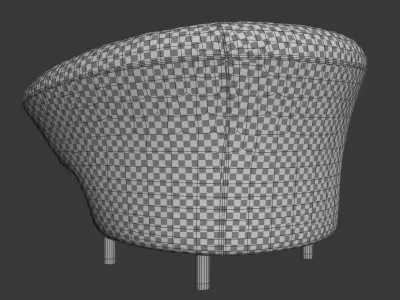 Ana armchair by Christophe Delcourt  Low-poly 3D model