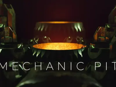 3D Lowpoly Mechanic Pit Low-poly 3D model