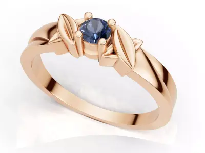 AV 740 Diamond Womens Solitaire Bridal Engagement Promise Ring 3D print model