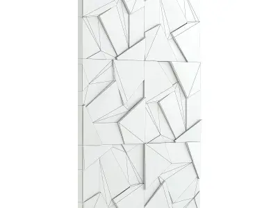 Cracked Metal Wall Panel 3D model
