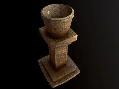 Classic Garden Vase Low-poly 3D model