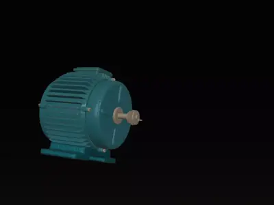   1 Ac Induction Motor    Industrial Electric Motor  3D model