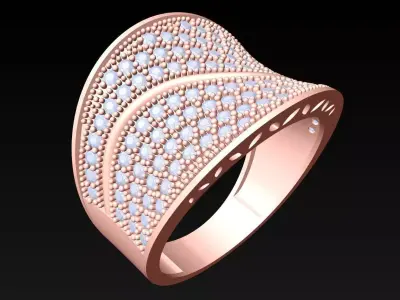Diamond Ring - Womens Rings - GN202 3D print model
