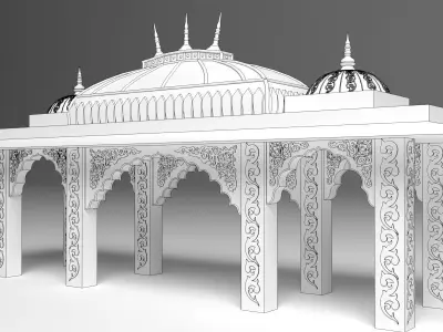 Indian Palace Porch 3D model