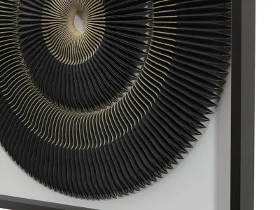 Uttermost Wall Decor Sandara Black And Gold Shadow Box  PBR 3D model