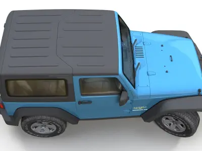 Jeep Wrangler Low-poly 3D model