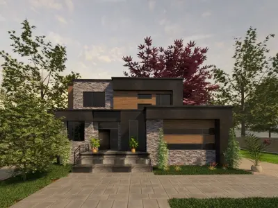 Modern House Free 3D model shop