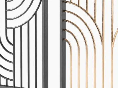 Room Dividers - Interior Partitions Modern metal arch pattern 3D model