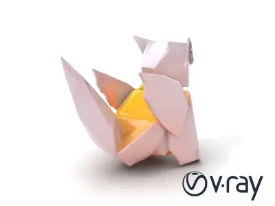 Mystical Origami Creature 3D model pack Low-poly 3D model