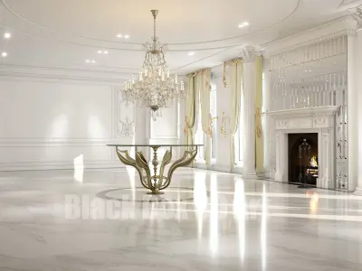 Classic interior design of the villa 3D model