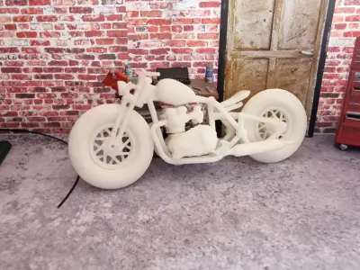 1 to 24 Scale custom Motorcycle 3D print model