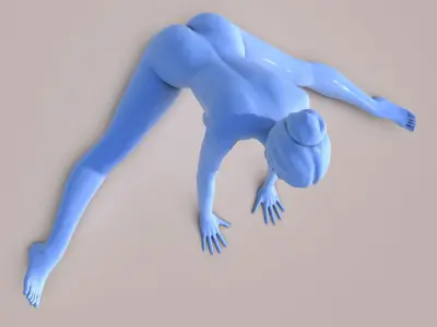 Woman Yoga 3D print model