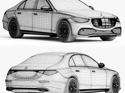Mercedes-benz S class Maybach 2021 3D model