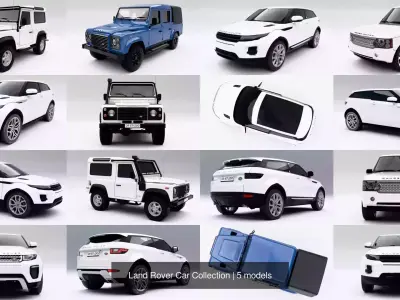 Land Rover Car Collection 3D Model Pack