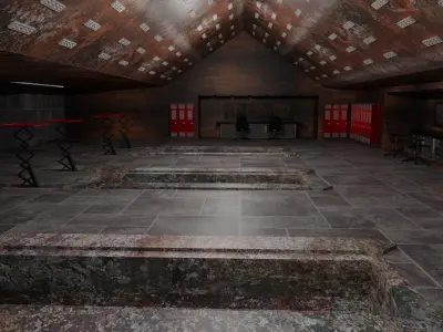 Car Repair Shop Low-poly 3D model